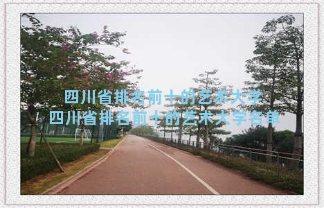 四川省排名前十的艺术大学 四川省排名前十的艺术大学名单